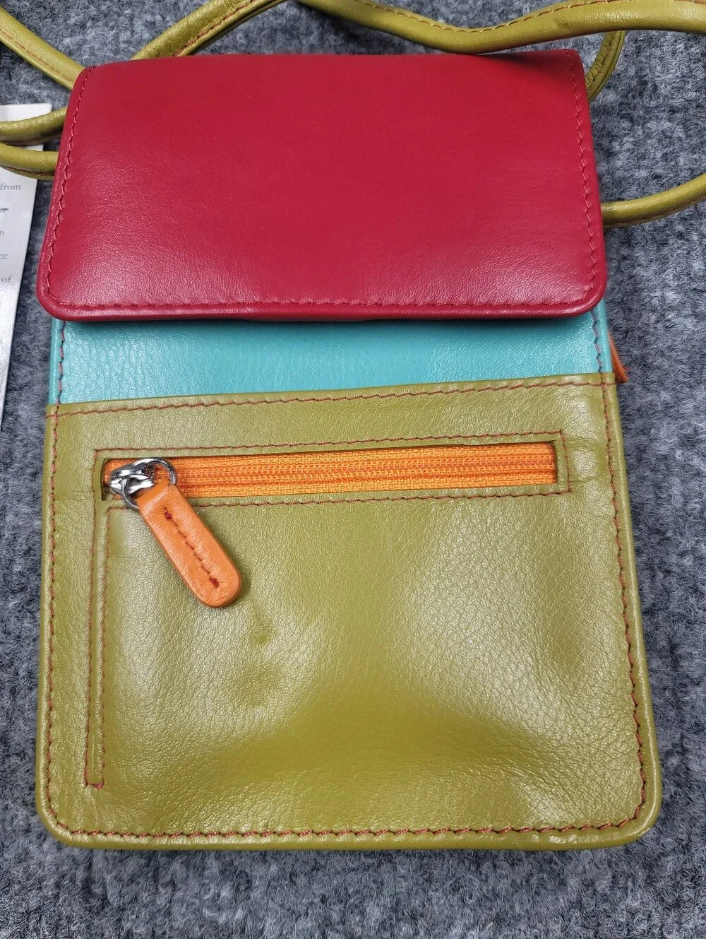 Ili World Colorful RFID Blocking Cross Body Wallet Bag NWT